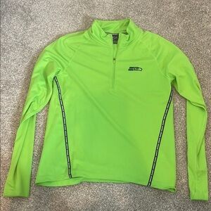Seahawks 3/4 zip long sleeved tee